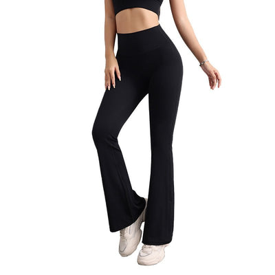 S Black High Waist Flare Yoga Pants - Women's Bootcut Leggings - Peach Lift, Quick Dry, Workout & Fitness Pants