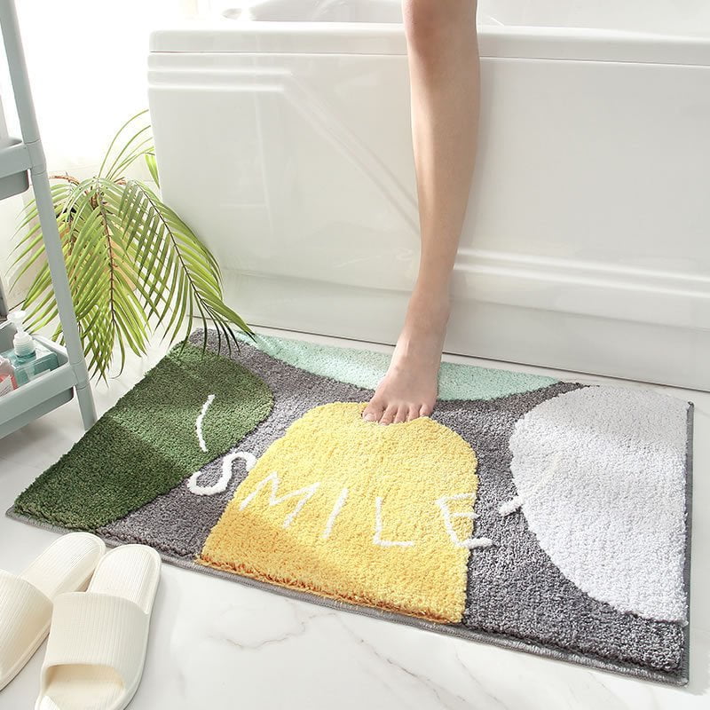 Four Stone Bath Mat - Super Absorbent, Non-Slip Bathroom Floor Mat - 40x60cm