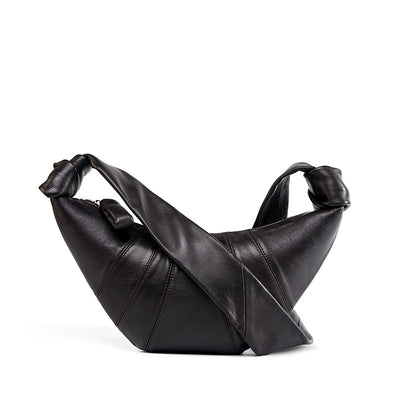 Middle Coffee Stylish Croissant Crossbody Bag - Elegant Horn-Shaped Design with Lazy Chic Vibes