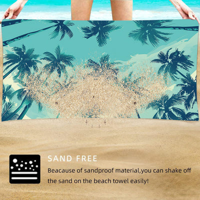TW14 - Double-Sided Printed Beach Towel - Soft Microfiber - 100x180cm