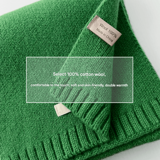 Milk Curd Luxurious 100% Wool Scarf for Women and Men - Soft, Warm, and Stylish