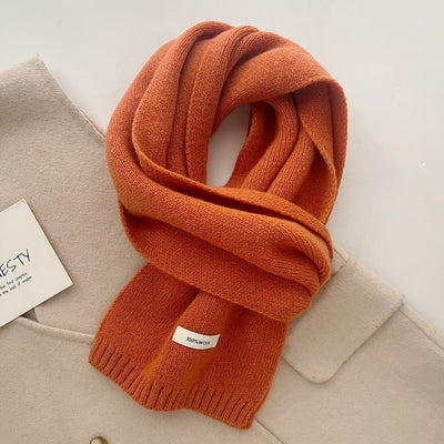 Orange Luxurious 100% Wool Scarf for Women and Men - Soft, Warm, and Stylish