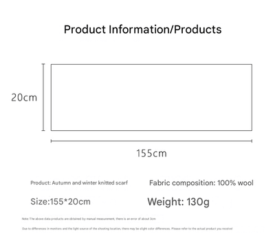 Orange Luxurious 100% Wool Scarf for Women and Men - Soft, Warm, and Stylish