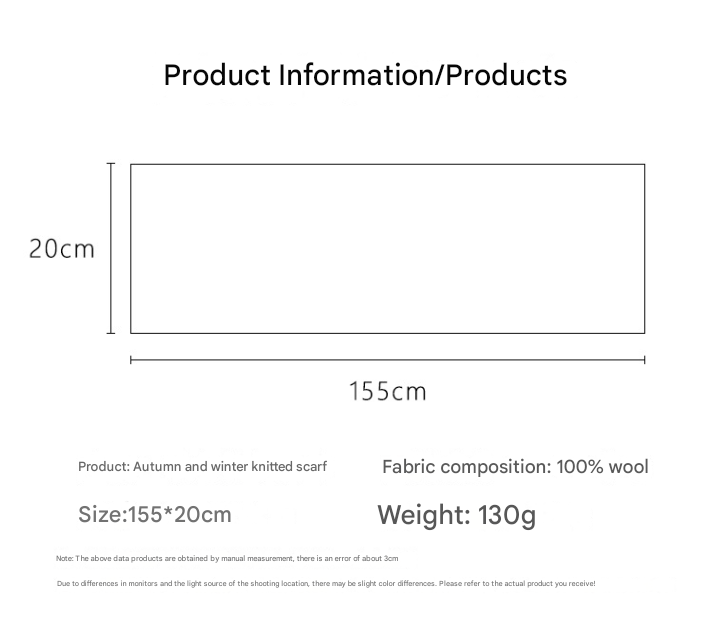 Light Blue Luxurious 100% Wool Scarf for Women and Men - Soft, Warm, and Stylish