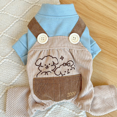 XL Cute Little Backless Trousers Four-Legged Dog Clothes - Spring/Summer Pet Outfit, Soft & Breathable