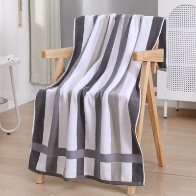 Grey Ultra-Absorbent Long-Fiber Cotton Large Bath Towel – Perfect for Home, Hotel, and Beauty Salons 140cm*70cm