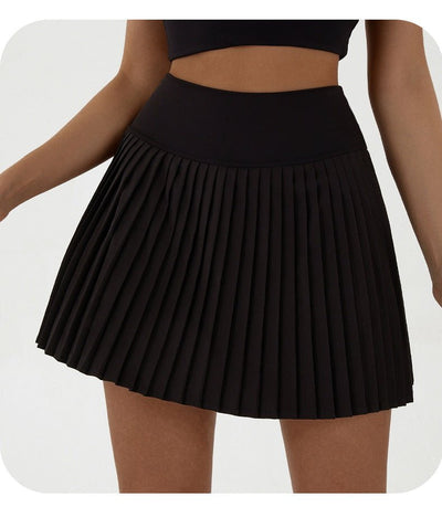 High waist black pleated skirt | built-in shorts to prevent exposure - suitable for yoga, badminton and golf  Size S