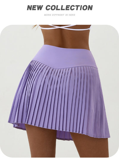 High waist Pink pleated skirt | built-in shorts to prevent exposure - suitable for yoga, badminton and golf  Size L