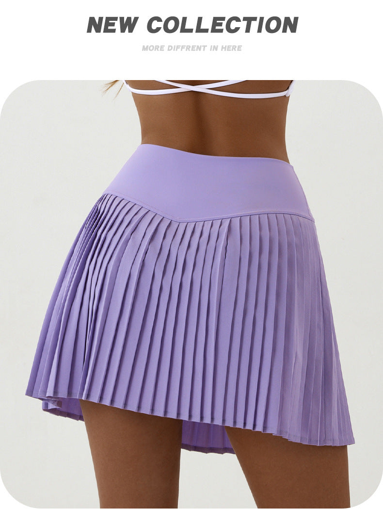 High waist Pink pleated skirt | built-in shorts to prevent exposure - suitable for yoga, badminton and golf  Size L