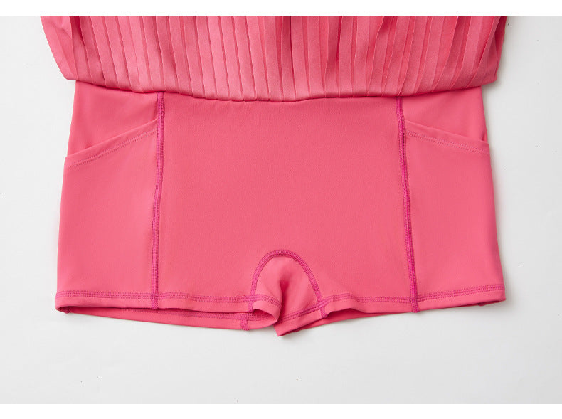 High waist Pink pleated skirt | built-in shorts to prevent exposure - suitable for yoga, badminton and golf  Size L