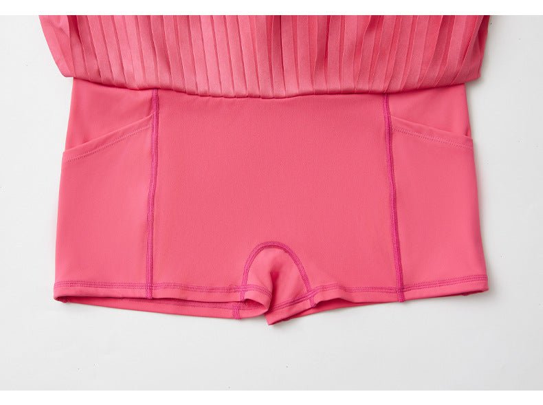 High waist Pink pleated skirt | built-in shorts to prevent exposure - suitable for yoga, badminton and golf  Size XL