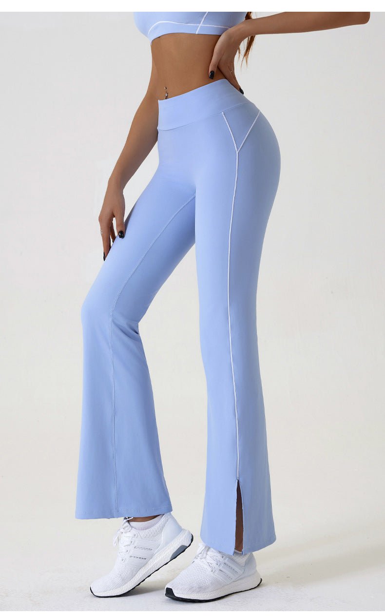 Blue Flared Leggings & Sports Bra Set - Breathable & Stretchy Activewear for Yoga, Running & Gym Workouts Size S