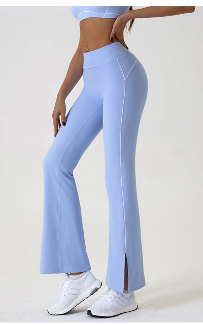 Blue Flared Leggings & Sports Bra Set - Breathable & Stretchy Activewear for Yoga, Running & Gym Workouts Size XL