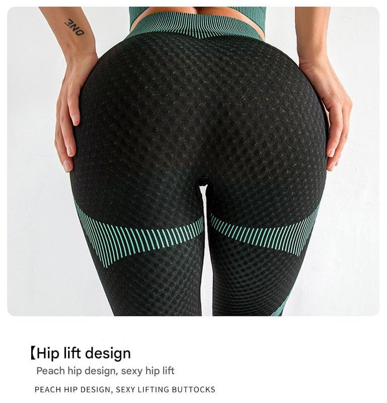 Elegant purple High Waist Yoga Set for Women - Sports Bra, Long Sleeve Shirt & Leggings 3-Piece Workout Set Size XXXXL