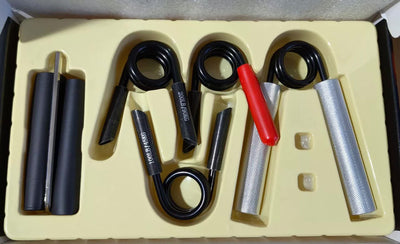4-in-1 Aluminum Metal Grip Strength Trainer Set with Adjustable Resistance - Wrist, Finger, and Arm Exercise （100LB-250LB）