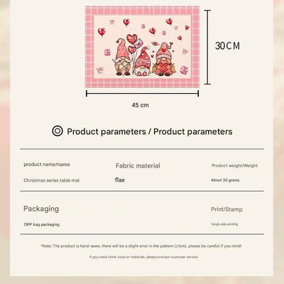 Easter Cotton-Linen Placemats - Set of 4 Anti-Stain Table Mats(Style 14)