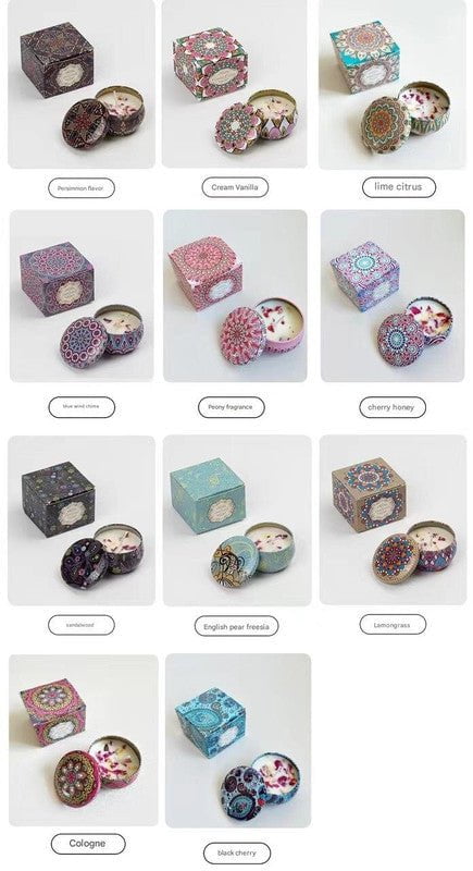 Small Scented Candle Set - 4 Soy Wax Candles, Travel Candle Set (Black Forest)