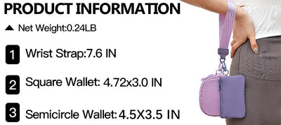 Black Stylish Mini Wristlet Wallet - Nylon, Multi-Compartment Design