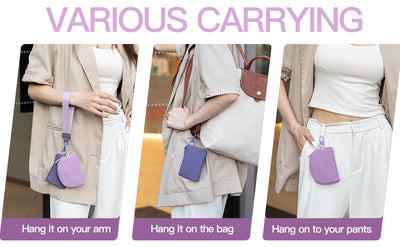 Black Stylish Mini Wristlet Wallet - Nylon, Multi-Compartment Design