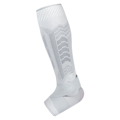 Size XL 1 Pair Light Gray Compression Calf Sleeves for Sports - Adjustable Support for Running, Soccer, Hiking & More