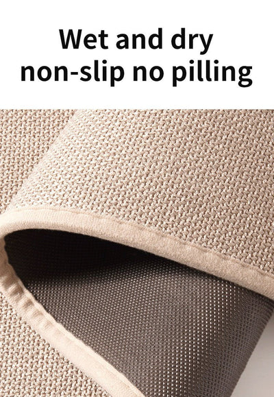 Red Quick Dry Bathroom Rug - Non-Slip PVC Foam, Super Absorbent, 50x80cm