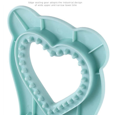 3 Pcs Pink Heart Sandwich Maker Sealer - DIY Toast Pocket Bread Cutter & Sealer Mold (PP + 304 Stainless Steel)