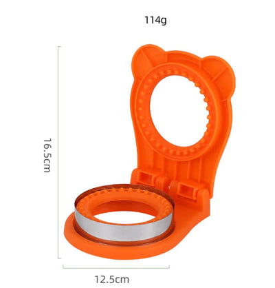 3 Pcs Red Round Sandwich Sealer & Cutter - Safe Hand Guard Design, DIY Pocket Bread Mold