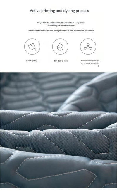 Light Blue Cooling latex texture Pillowcase Set - Latex Feeling, Solid Color, 48x74cm (Pair)