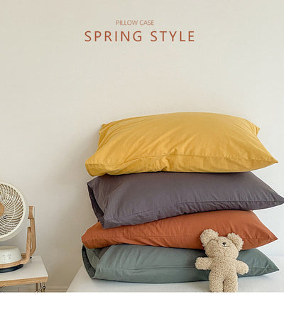 Blue 100% Cotton Pillowcase Set - Envelope Closure(without pillow core)