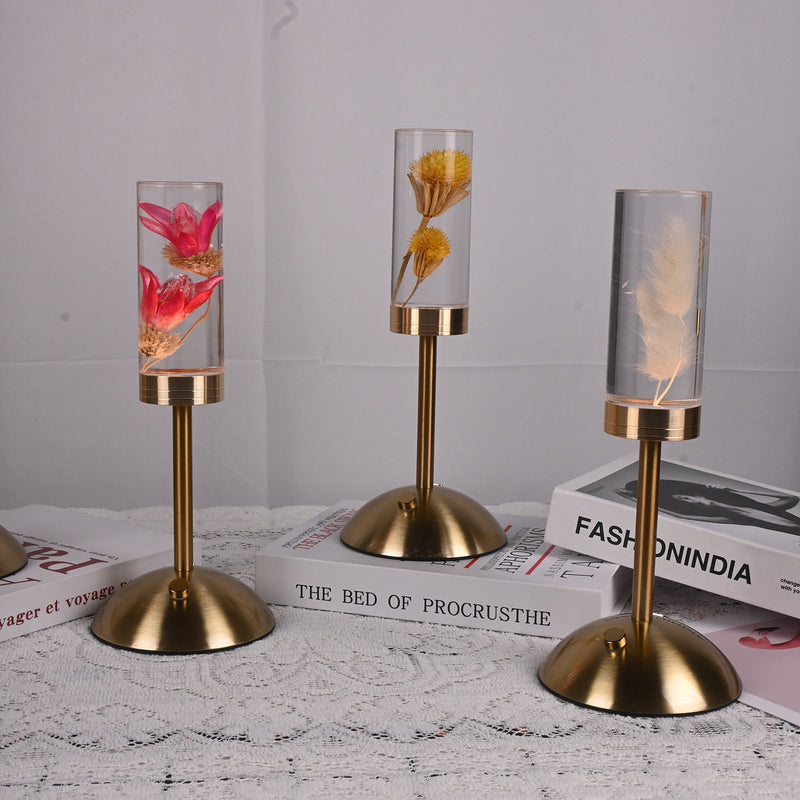 Daisy Eternal Flower Acrylic Table Lamp - Color-Changing LED, USB Rechargeable, Touch Control