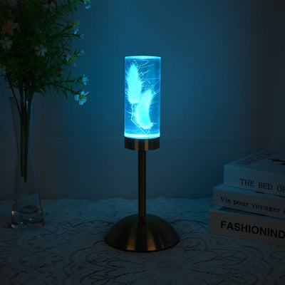 Dogtail Grass Eternal Flower Acrylic Table Lamp - Color-Changing LED, USB Rechargeable, Touch Control