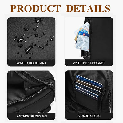 Light Purple Trendy Waterproof Sling Bag - Lightweight Crossbody Chest Pack, Adjustable Strap