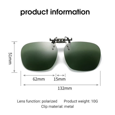 2 Pcs Brown-Pink Gradient Polarized Clip-On Sunglasses - Day & Night Use, Frameless Polygon Design for Fishing & Driving