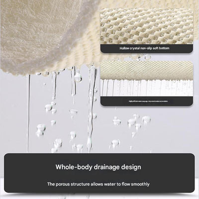 Colorful Diamond Pattern  PVC Non-Slip Bath Mat 50x80cm - Shower Drain Hole Design, Soft & Quick-Dry Bathroom Rug