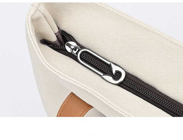 Black And Brown Canvas Tote Bag for Women - Multi-Use Shoulder Handbag & Backpack, Large Capacity, 30x10x40cm