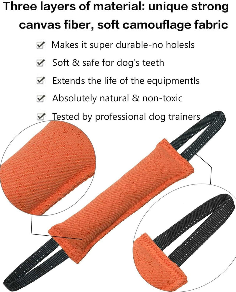 Black Durable 2-Pack Tug-of-War Dog Training Toy - Tear-Resistant, Safe & Interactive for All Breeds