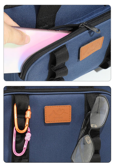 Black 23L Extra Large Insulated Cooler Bag with Double Layers - Perfect for Camping, Picnics, and Outdoor Adventures