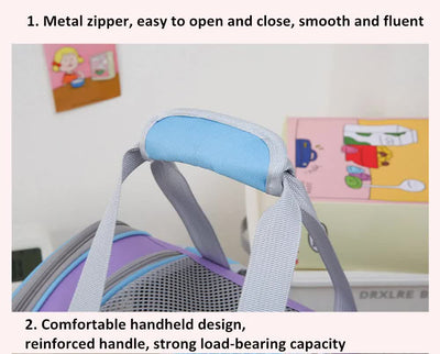 Orange Portable Pet Carrier Backpack - Spacious, Breathable, and Travel-Friendly for Cats and Small Dogs