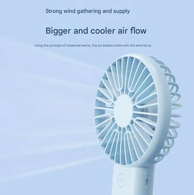 2 PCS White Portable USB Fan - 3 Speed Settings - Perfect for Office, Desk & Travel