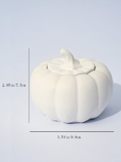 (English Pear Freesia)Ceramic Pumpkin Candle with Lid - Home Decor and Gift Ideas