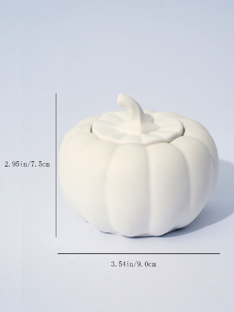 (English Pear Freesia)Ceramic Pumpkin Candle with Lid - Home Decor and Gift Ideas