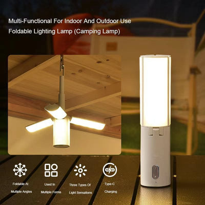 Foldable Camping Lantern - Multi-Functional Outdoor LED Tent Light (2400mAh)