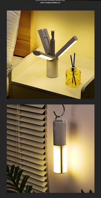 Foldable Camping Lantern - Multi-Functional Outdoor LED Tent Light (3600mAh)
