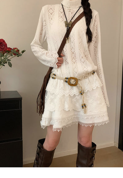 2 PCS Waist Rope Braid Ethnic Style Waist Chain - Beaded Bohemian Belt for Women