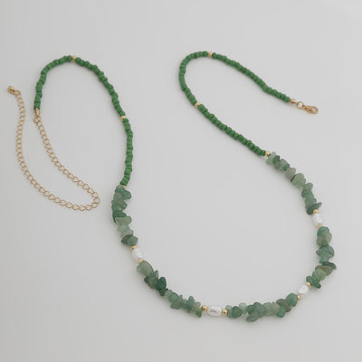 Green 3-Piece Layered Waist Chain Set - Bohemian Style Body Accessories