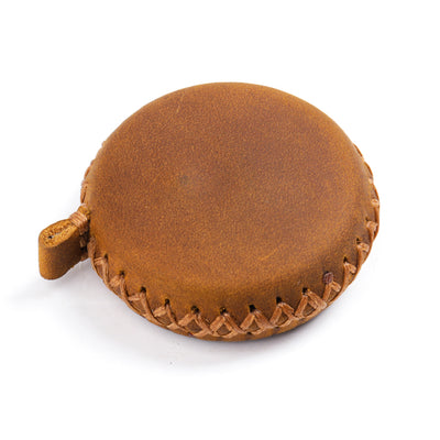 2 PCS Brown Hand-Stitched Leather Tape Measure - Compact & Stylish Measuring Tool