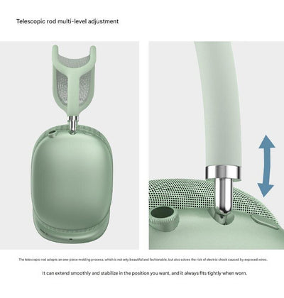 Black Bluetooth Over-Ear Headphones - Mesh Headband, Wireless, Rotatable Earcups