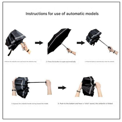 Wonderland Green Gradient Automatic Folding Umbrella - Sun & Rain Protection for Women