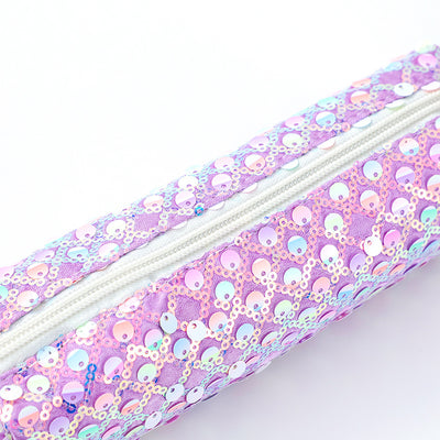 5-pcs Sequin Pencil Bag - Rainbow Glitter, Student Storage