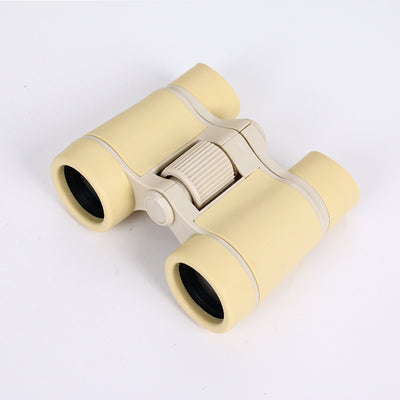 2 pcs Yellow Kids Toy Binoculars - 4x Magnification, Safe ABS Construction